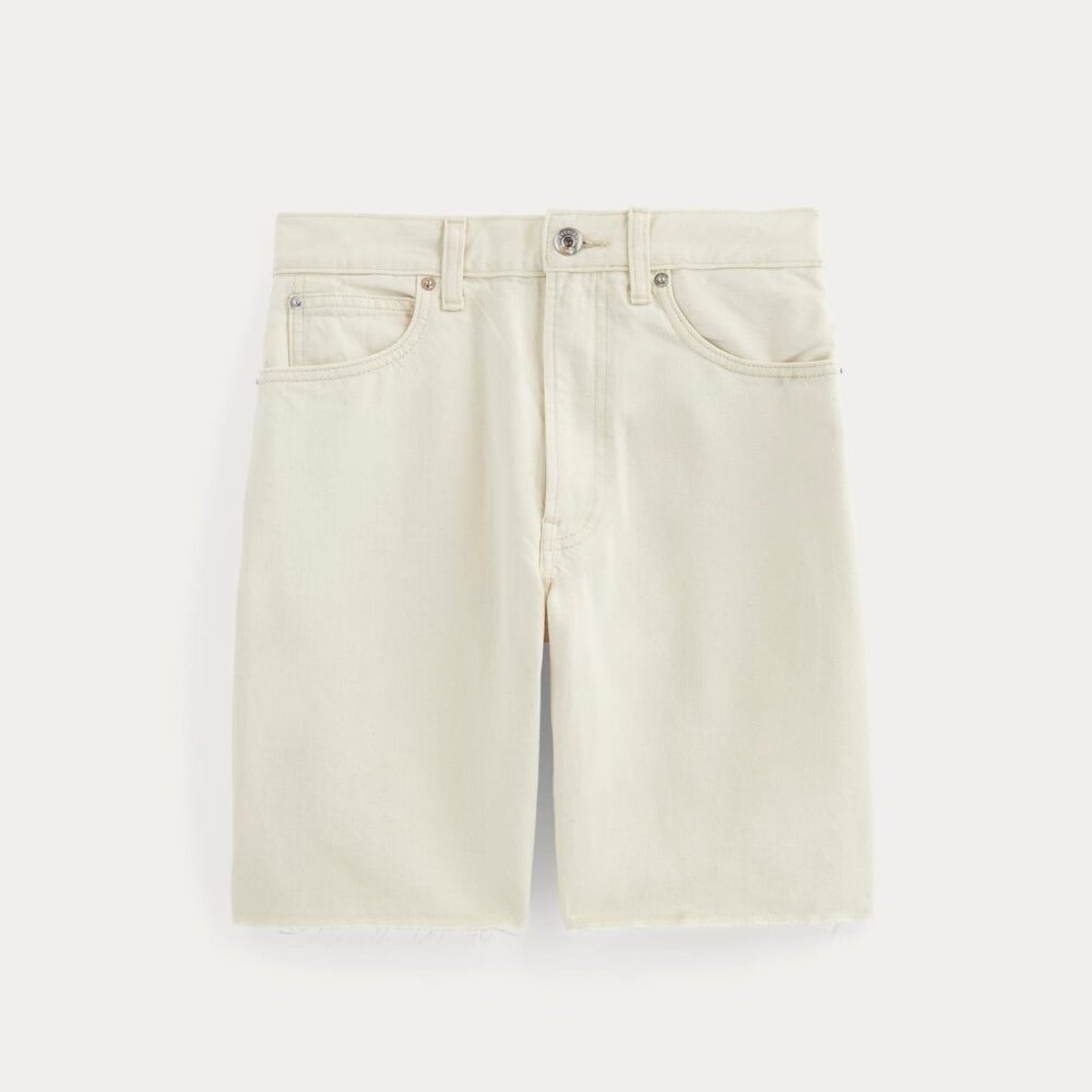 Everlane Women's OG Baggy Jean Short in Ecru, Size 26